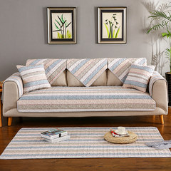 European style fringe combination sofa cushion, backrest, towel cover, four seasons general Nordic cotton fabric sofa cushion Art Clear sofa cushion 110*210