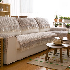 Small family high-grade velvet velvet velvet, European style sofa cover, window mat, sofa cushion, velvet silver 110*110cm