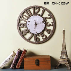 Creative retro watch the clock on the wall wall clock wall clock watch European American minimalist creative personality wall 16 inches CH-0123W