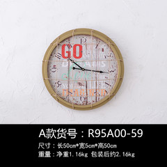 Creative retro watch the clock on the wall wall clock wall clock watch European American minimalist creative personality wall 16 inches R95A00-59