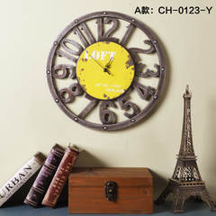 Creative retro watch the clock on the wall wall clock wall clock watch European American minimalist creative personality wall 16 inches CH-0123-Y
