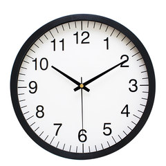 The 10 inch HICAT mute simple clock room company metek modern small fresh decorative Watch 10 inches CS001 black plastic black needle