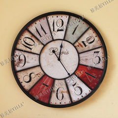 A Home Furnishing European style jewelry creative fashion art RETRO clock wall clock shipping large living room You can edit it after you select it Romantic Paris