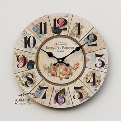 Furniture accessories european-style retro living room dining room bedroom garden clock fashion creative simple clock static clock watch 14 inch heavy flowers