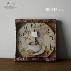 Furniture accessories european-style retro living room dining room bedroom garden clock fashion creative simple wall clock silent watch 14-inch coffee cup