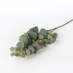 LaMome Na Mo single green plant eucalyptus flower flower simulation model room decoration Home Furnishing with grass Short branch two forks of Eucalyptus