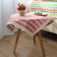 Chestnut cocoon 2 stripes, plain, Japanese, cotton, linen, striped tea table, table, computer, round table, tablecloth, cloth, colourful (red) 90+17 Pendant *210cm