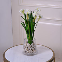 High flower vase set simulation Narcissus modern minimalist model of soft decoration decoration flowers Short set