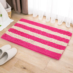 Bathroom door doormat cushion, doormat, bathroom, toilet, bedroom, home bathroom, antiskid mat, 50x80CM Monet Garden - rose red.