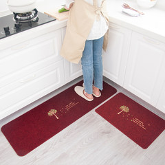 [45 gifts] kitchen floor mat long slip mat, bathroom door doormat, bedroom balcony, pads 40*60+40*120CM dream tree wine red