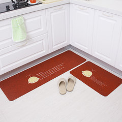 [45 gifts] kitchen floor mat long slip mat, bathroom door doormat, doormat, bedroom 40*60+40*120CM, whale red.