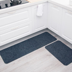 [45 gifts] kitchen floor mat long slip mat, bathroom door doormat, bedroom balcony, padded mattress 40*60+40*120CM grey solid color