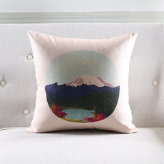 Pineapple House Japanese style pillow, cotton, hemp, painted home decoration sofa car cushion, waist cushion, 125L four steel frame Q5376