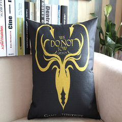 Ice and fire song, right game family badge, American drama, Nordic hemp, pillowcase cushion, large square pillow: 50X50cm House Greyjoy squid
