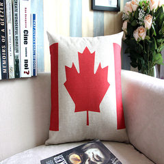British flag, British retro European style American country cloth, cotton pillow, pillow cushion, sofa cushion, large square pillow: 50X50cm Canadian flag 45X45cm