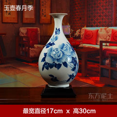 Oriental clay hand-painted vases decoration ceramic decorations gifts in the Chinese living room desktop Joe / yu-hu-ch'un D59-13B rose