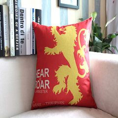 Power game ice and fire Song family badge pillow, American drama, Nordic sofa, cotton linen pillow, cushion cushion trumpet (45*24 cm) Lanis.