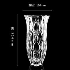 Bohemia style lead free crystal vase, court wind with Golden Vase, luxurious originality, placed vase Transparent color