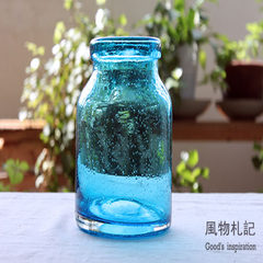 The scenery, no solitary notes sold as beautiful as the sky sea surface bubble vase Blue