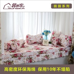 Custom-made pastoral style, window mat, window cushion, customized thickened tatami mat, sofa cushion, washable washable custom size, contact customer service price series -T5