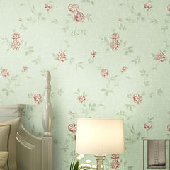 Warm pastoral small Suihua non-woven wallpaper small fresh plain bedroom living room covered with 3D three-dimensional embossed wallpaper This kind of wallpaper can be mailed free sample Wallpaper only