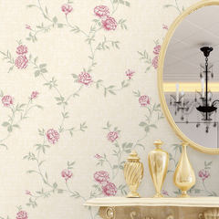 Warm pastoral small Suihua non-woven wallpaper small fresh plain bedroom living room covered with 3D three-dimensional embossed wallpaper OS-060303 Wallpaper only