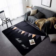 Ins wind Nordic short haired floor mat, living room, bedroom slippery carpet, sofa table, decorative mat, yoga mat, 145x200cm mat, Scandinavian flags.