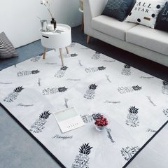 Ins wind Nordic short haired mattress, living room, bedroom slippery carpet, sofa table, decorative mat, yoga mat, 145x200cm mat, CHIC pineapple.