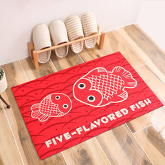 There are more than one year old cartoon fish carpets, vestibule doors, cushions, doors, slippery rubber doormat, 60×, 90cm.