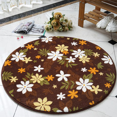 Lucky round carpet, fitness yoga mat, hanging basket, computer cushion, living room, lovely bedside carpet 40× 60CM coffee autumn leaf