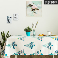 Minimalist modern cloth, cotton linen, small fresh table mat, table cloth, rectangular tablecloth tea table cloth, z- dream forest 140*220cm