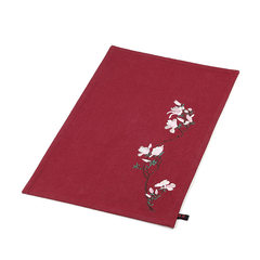 Yulan embroidery tea art special tea curtain, table cloth, Zen tea, flag tea, tea mat, linen, linen, Chinese tablecloth, red Magnolia 50*30cm