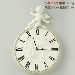 A clever poly European garden wall clock wall clock clock mute living room bedroom creative personality Angel clock You can edit it after you select it Trumpet Cubitt