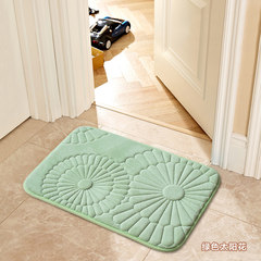 Machine washable 3D memory sponge bath bathroom door mat, bathroom mat, antiskid cushion, absorbent mat 40× 60CM green sunflower