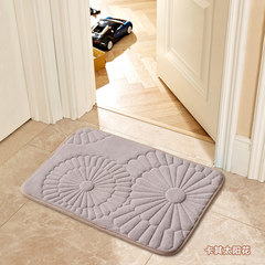 Machine washable 3D memory sponge bath bathroom door mat, bathroom mat, antiskid cushion, absorbent mat 40×, 60CM Khaki sunflower