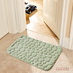 Machine washable 3D memory sponge bath bathroom door mat, bathroom mat, antiskid cushion, absorbent mat 40× 60CM green goose soft rock