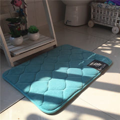 Exported to the United States, high grade, high resilience, super thick bathroom, water proof and antiskid floor mat, Lake mat blue pattern 42x62cm
