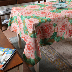 Pineapple house English classical big flower tablecloth thick cotton and linen table cloth spring chunqiushi series can be customized YL083 90+17 Pendant *160cm