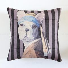 [clearance 70 percent off] American modern Nordic modern IKEA DOG natural linen cushion cushion, sofa pillow, trumpet (45*24 cm) A section (without core).