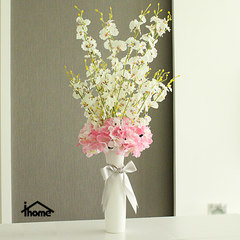 South Korea white ceramic vase simple modern floral suit furniture living room furnishings floral glass vase Pink dancing white suit