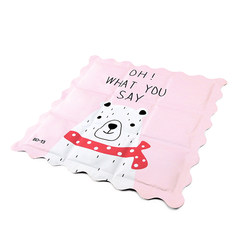 Summer nap, ice crystal ice mat, cushion water injection, single student dormitory office car artifact cooling summer Cartoon Bear Pink