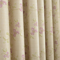 Custom finished products, contracted farmland, cotton, linen, embroidery, floor curtains, living room, windows, windows, study, shading, American style country without curtain heads and flat cloth per metre.