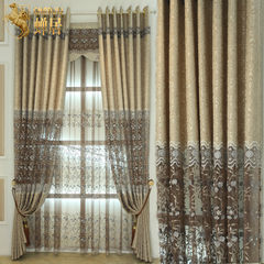The cicada in European luxury chenille curtains hollow curtain room the measuring installation Yarn - per metre (cicada original authentic) How many meters would you like to take (not including styles and accessories)?