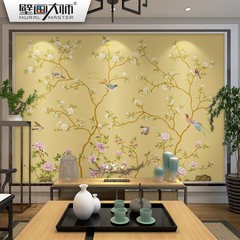 TV backdrop Wallpaper of modern Chinese bedroom television wall painting custom wallpaper mural wallpaper Thickening imported non-woven fabric / square meter (whole piece) Wallpaper only