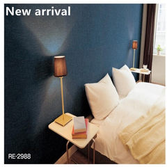 日本原装进口墙纸山月简约素色墙纸蓝色纱线质感壁纸满铺客厅墙纸 RE-2989 仅墙纸