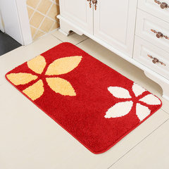 Water absorbent and antiskid bathroom mat, door carpet, bathroom absorbent mat, home entrance mat, bedroom door mat 40×, 60CM red cherry blossom