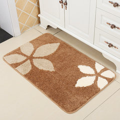 Water absorbent and antiskid bathroom mat, door carpet, bathroom absorbent mat, home entrance mat, bedroom door mat 40×, 60CM coffee cherry blossom