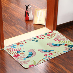 Simple modern bedroom door mat, kitchen antiskid oil proof carpet, absorbent mattress, lovely doormat, household 60*90CM [yellow] magpie mat.