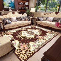European style living room carpet, rectangular tea table mat weft weft knitting fabric jacquard bedside carpet carpet wash 200*240 cm (deliver) 165 (CAFE)
