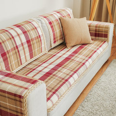 High grade latch sofa cushion simple modern cotton fashionable Four Seasons General American English sofa towel red currant lemon lace 80*80cm